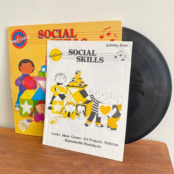 Vintage 1987 Social Skills Sing & Learn Vinyl Record - Picture 3 of 8